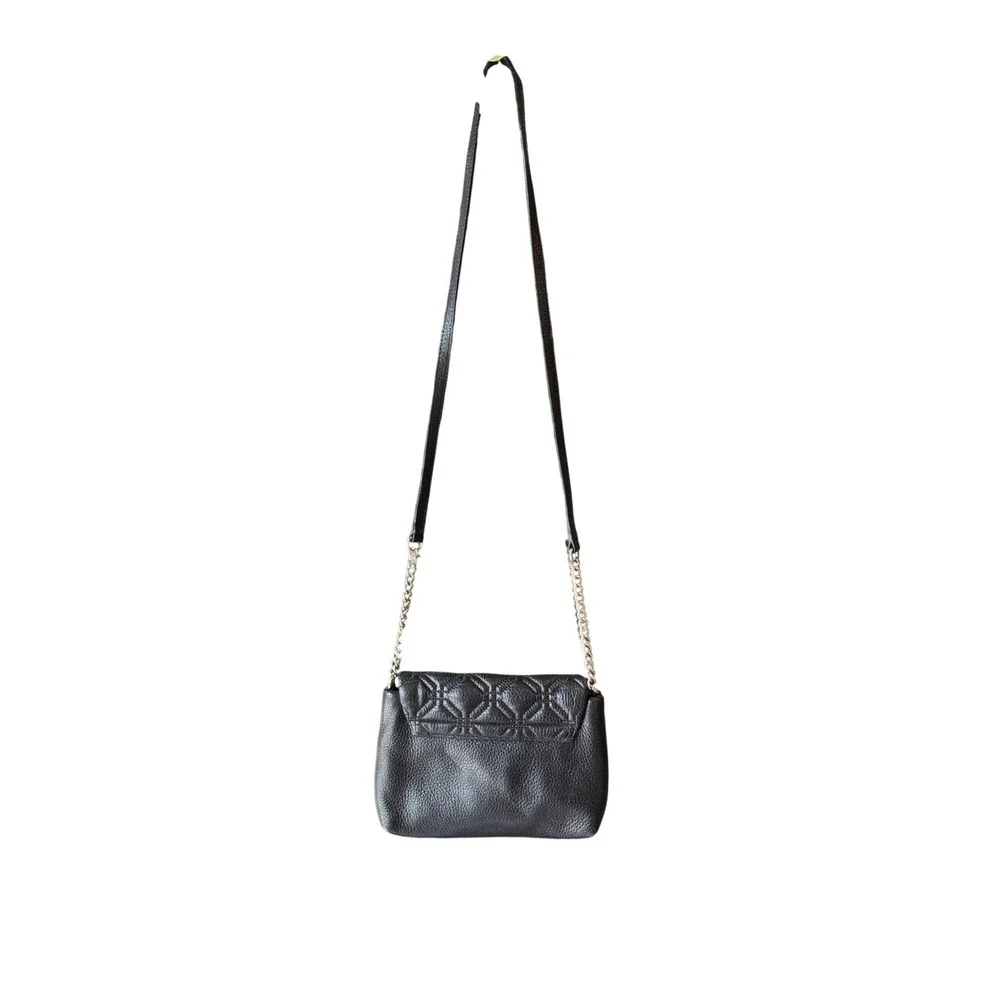 Kate Spade Black Quilted Leather Crossbody Bag Chain Strap Purse